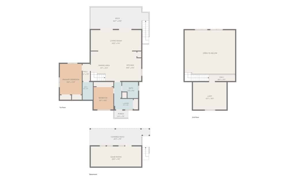 Serenity Cabin Floor Plan